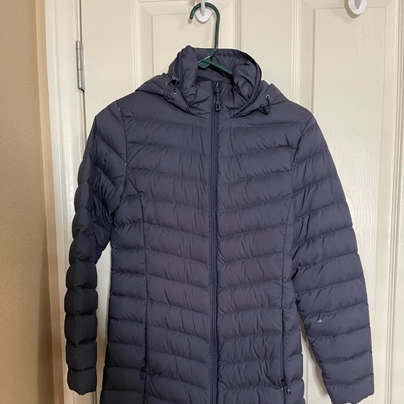 Women's Silent Down Parka - Navy - Picture 2 of 3